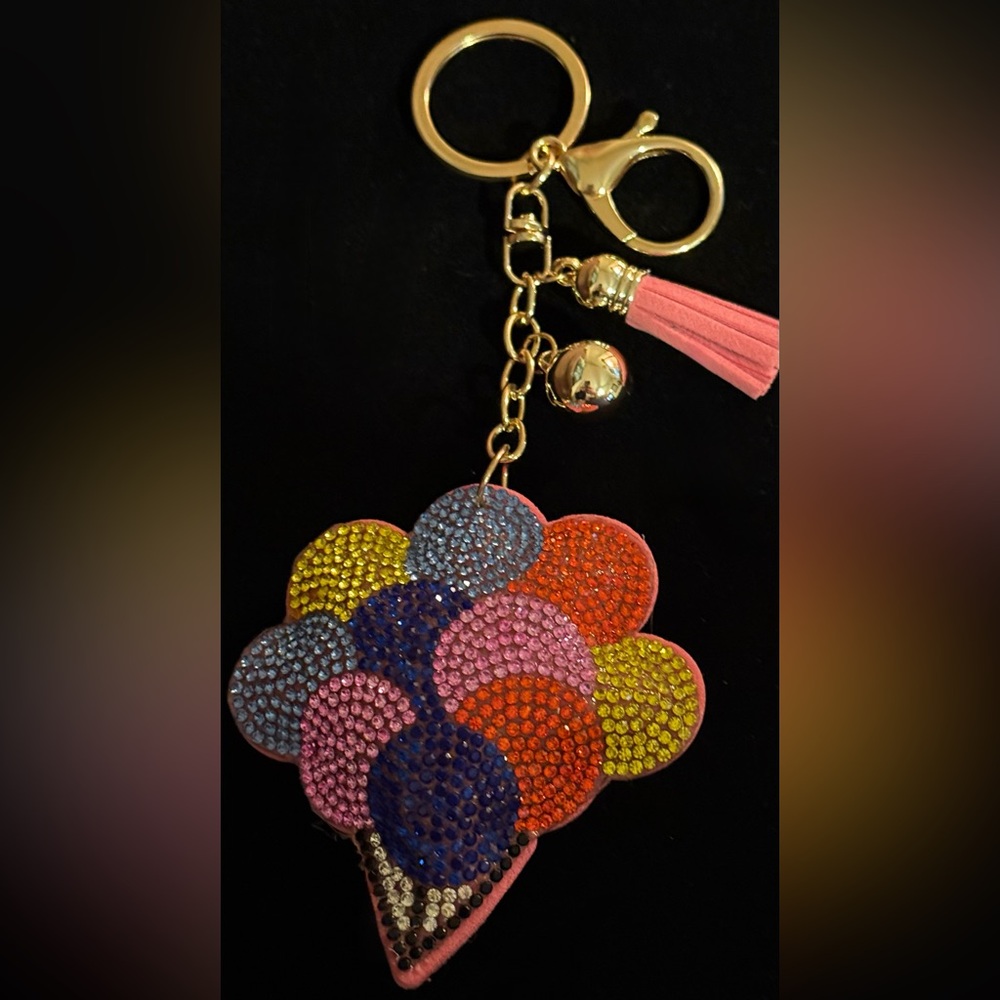 Colorful Crystal Flower Keychain